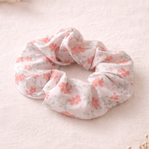 Alternative view of Scrunchie Μαλλιών Floral – Ροζ Λουλούδια